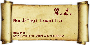Murányi Ludmilla névjegykártya