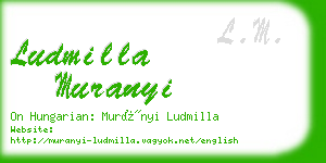 ludmilla muranyi business card